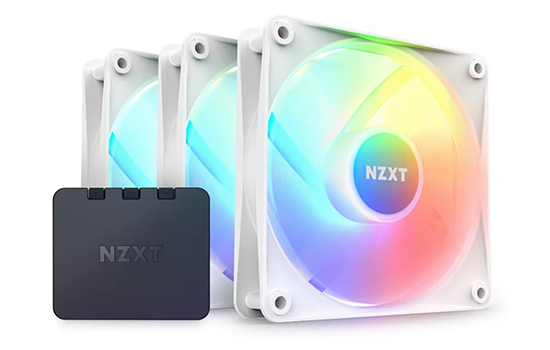 2024年のクリスマスの特別な衣装 F120 NZXT Unidades 3 Com Fan Kit RGB RF White, 120mm, Core, PC用ファン・クーラー